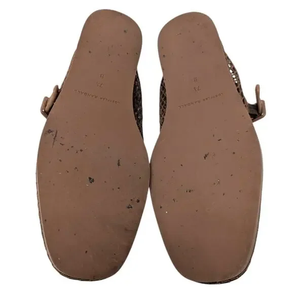 Loeffler Randall Rita Brown Mesh Mary Jane Flats Shoes Size 7.5B - Picture 6 of 7